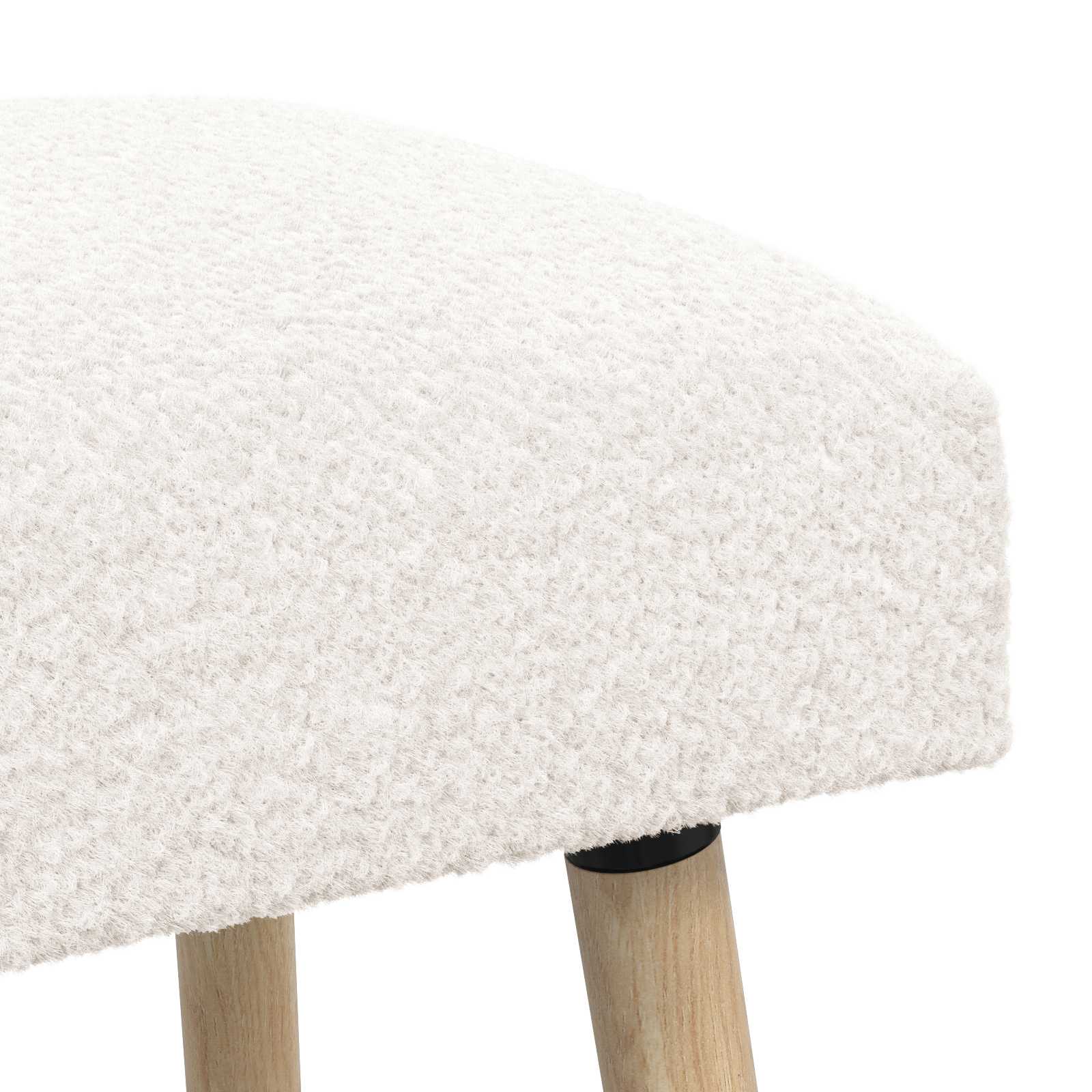 suoliukas Paprastas Kreminė 110 x 40 x 46 cm Bouclé