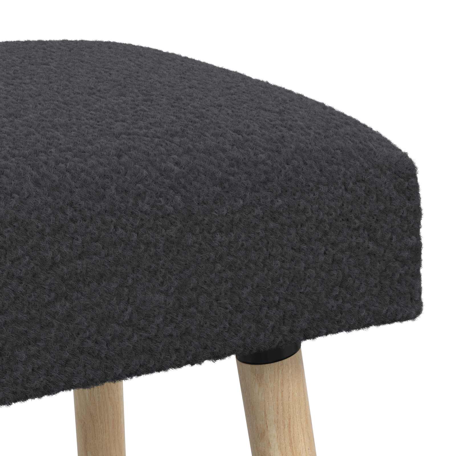 suoliukas Paprastas Tamsiai pilka 110 x 40 x 46 cm Bouclé