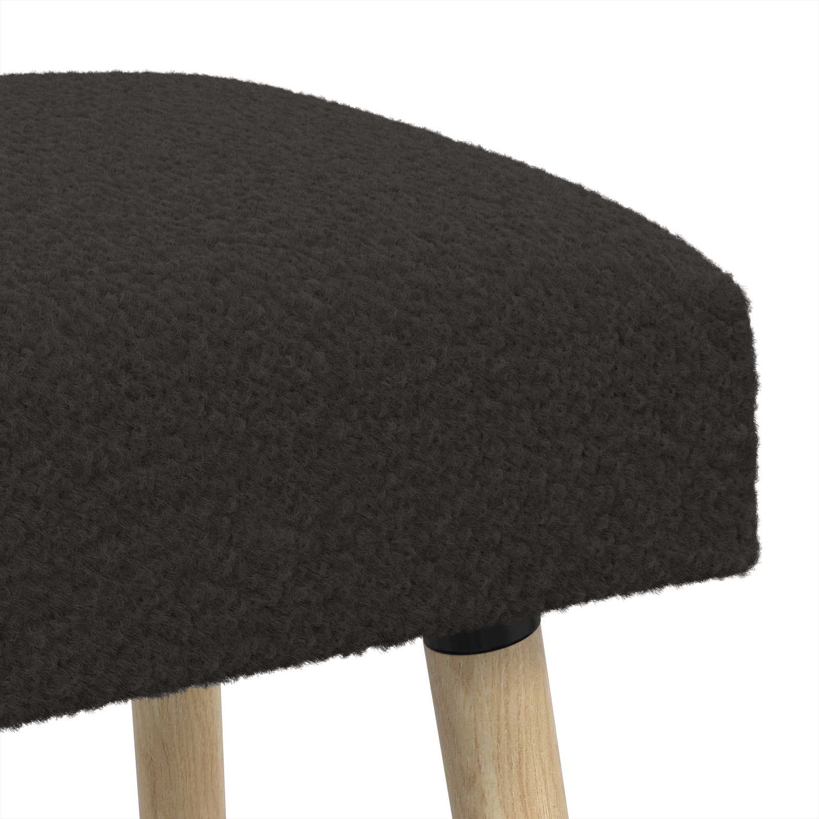 suoliukas Paprastas Juoda 110 x 40 x 46 cm Bouclé