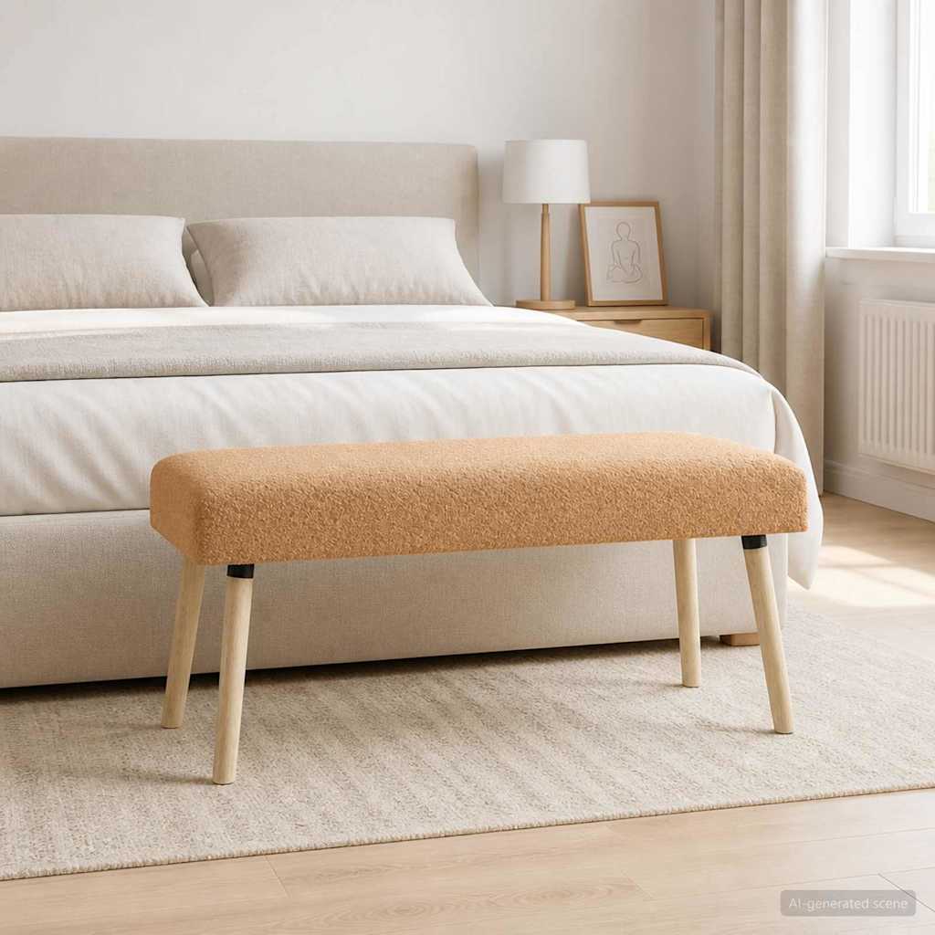 suoliukas Paprastas Smėlio 110 x 40 x 46 cm Bouclé
