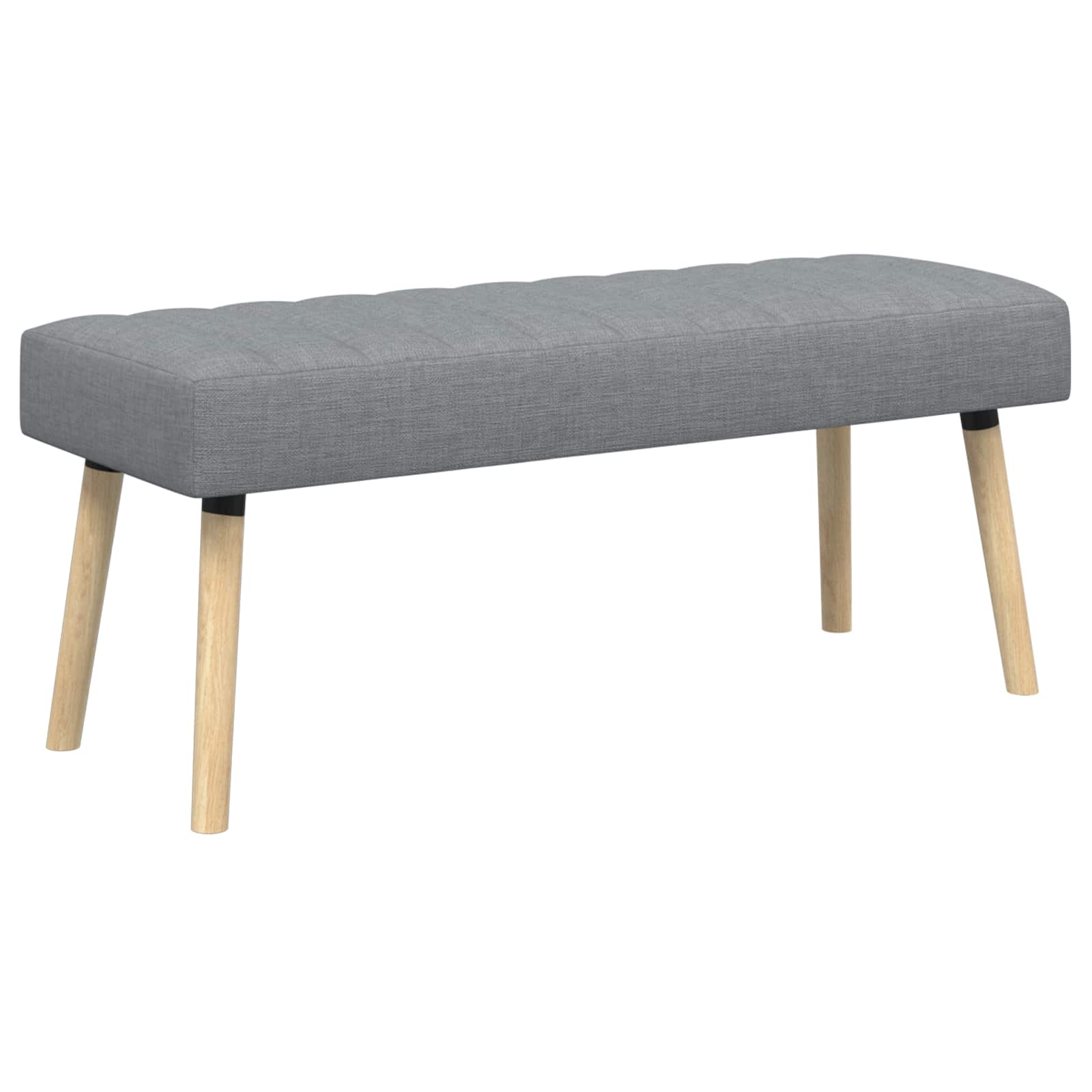 Kanalo paminkštintas suolas Šviesiai pilka 110 x 40 x 46 cm