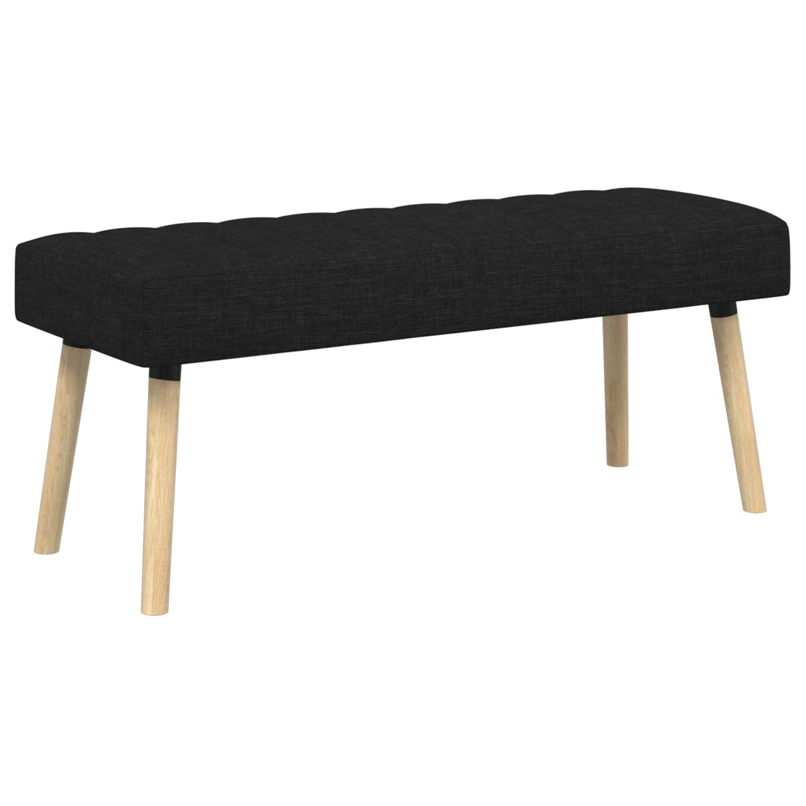 Kanalo paminkštintas suolas Juoda 110 x 40 x 46 cm Audinys