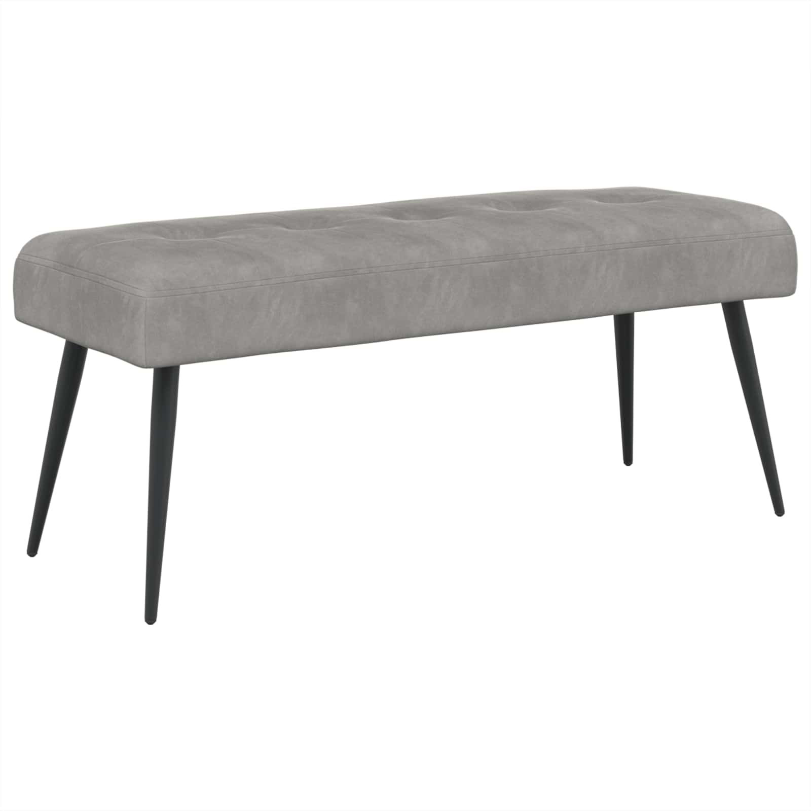 Suoliukas su mygtukų įsiuvais Šviesiai pilka 110 x 40 x 46 cm