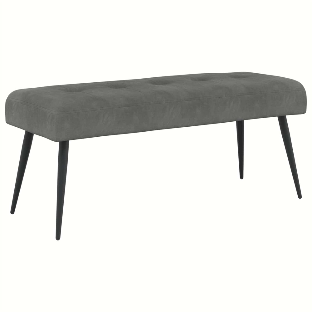 Suoliukas su mygtukų įsiuvais Tamsiai pilka 110 x 40 x 46 cm