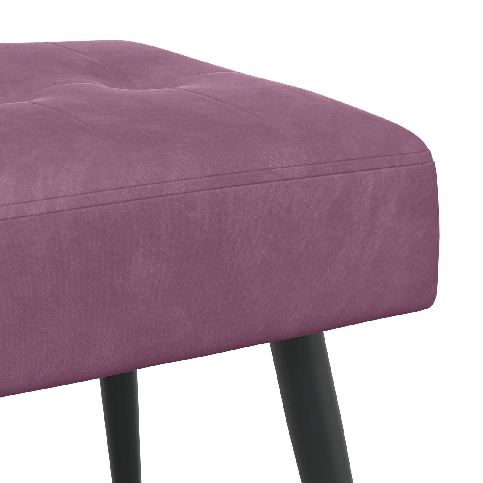 Suoliukas su mygtukų įsiuvais Violetinė 110 x 40 x 46 cm