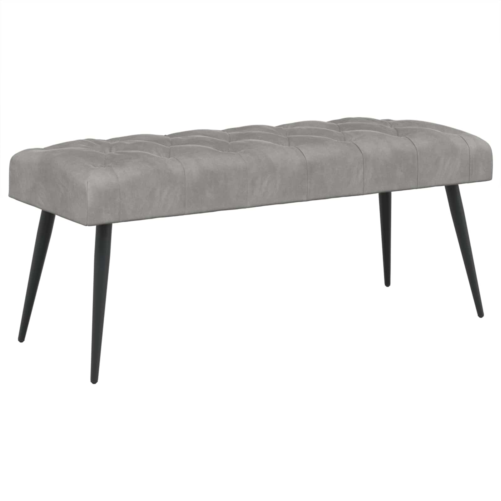 Suoliukas su mygtukų įsiuvais Šviesiai pilka 110 x 40 x 46 cm