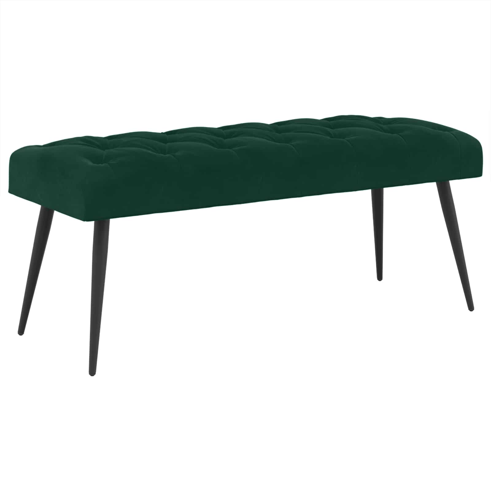 Suoliukas su mygtukų įsiuvais Tamsiai žalia 110 x 40 x 46 cm