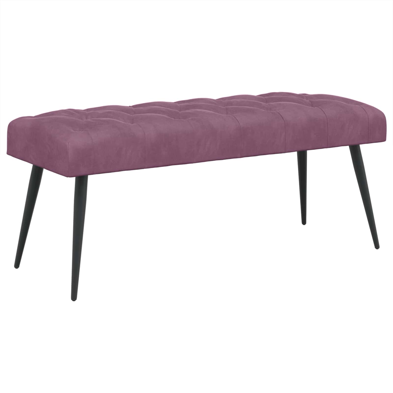 Suoliukas su mygtukų įsiuvais Violetinė 110 x 40 x 46 cm