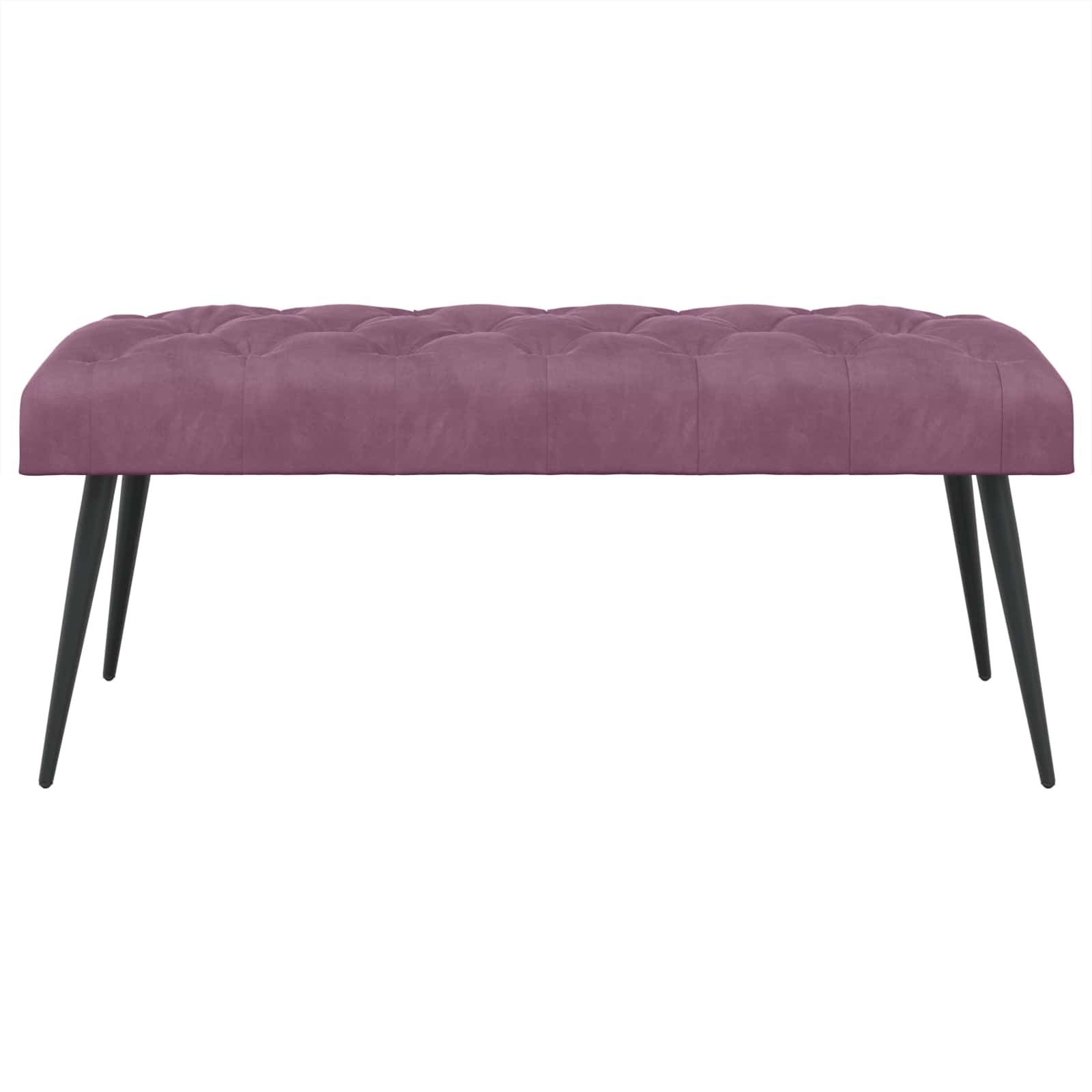 Suoliukas su mygtukų įsiuvais Violetinė 110 x 40 x 46 cm