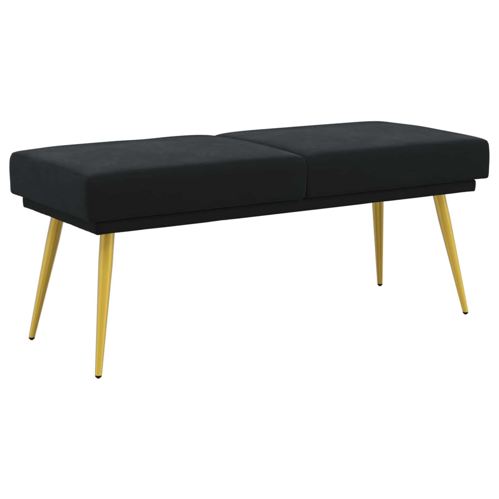 Dviejų sluoksnių suolas Juoda 120 x 45 x 46 cm Aksomas