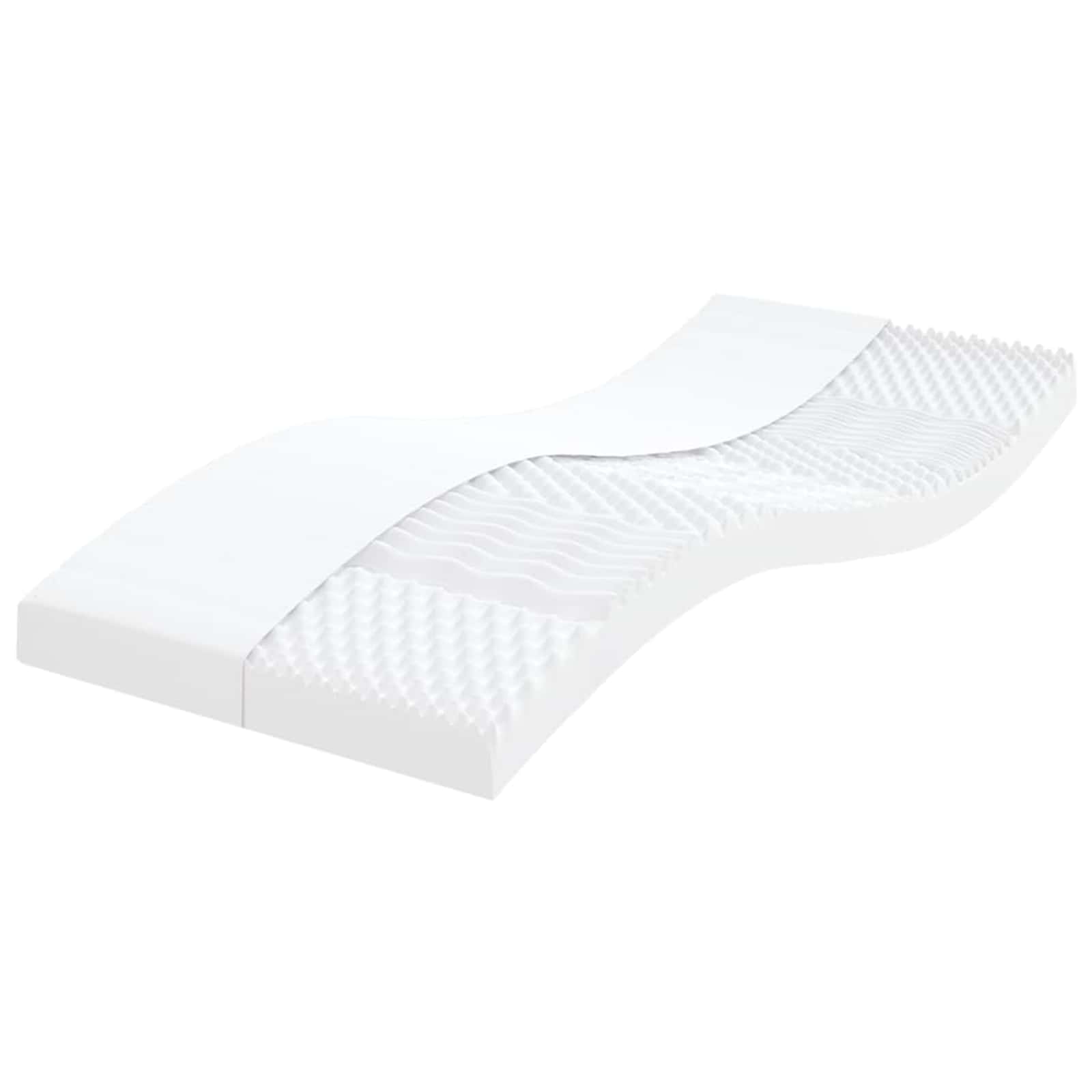 Putplasčio čiužinys 75 x 190 cm Balta