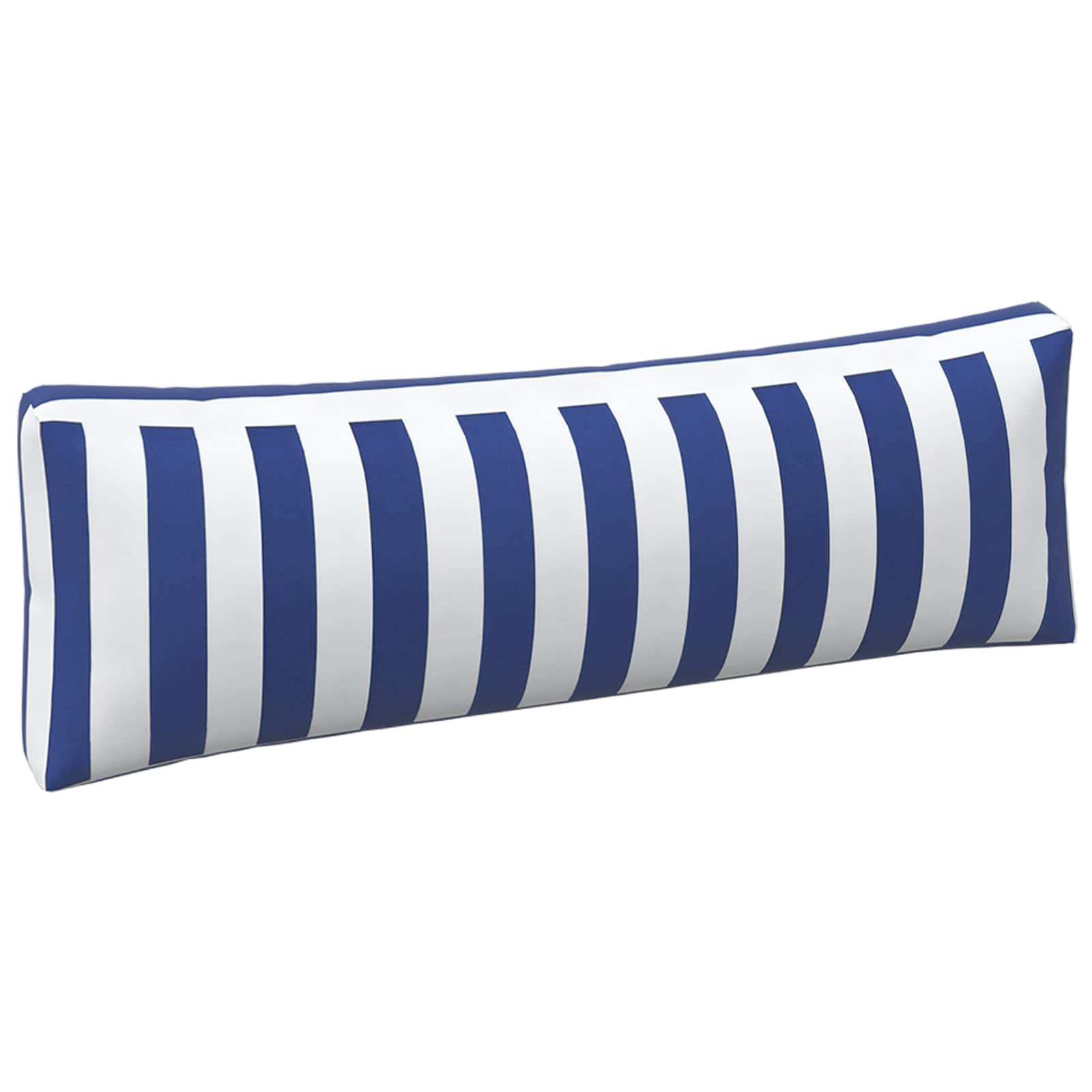Lauko pagalvė 3 pcs Mėlyna ir balta 103 x 58 x 10 cm Audinys
