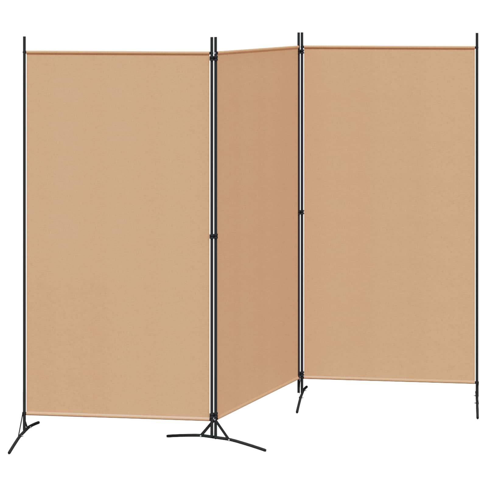 3 paneļu istabas sadalītājs, smilškrāsā, 260 x 180 cm, audums