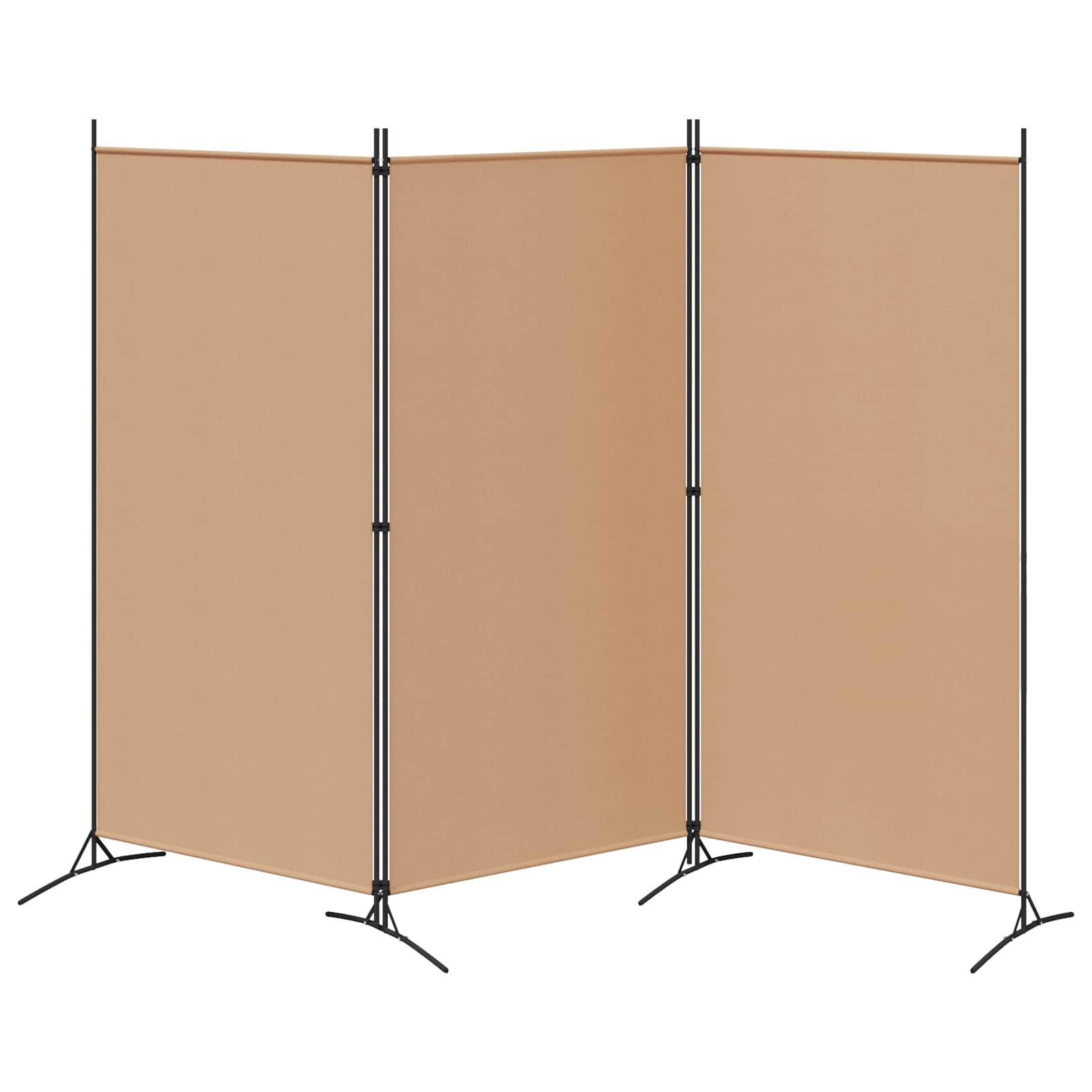 3 paneļu istabas sadalītājs, smilškrāsā, 260 x 180 cm, audums