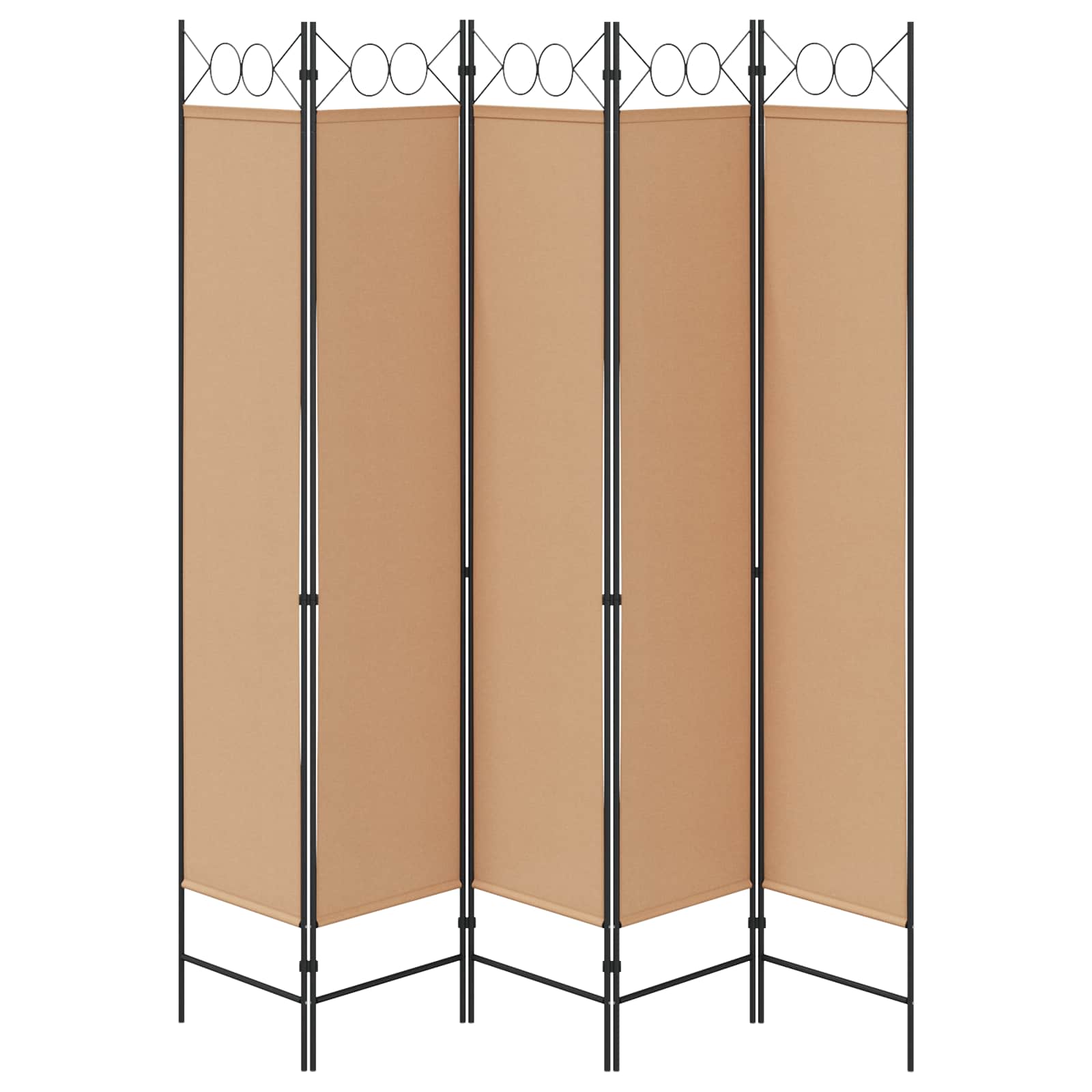 5-Panelis kambario skydas Smėlio 200 x 200 cm Audinys