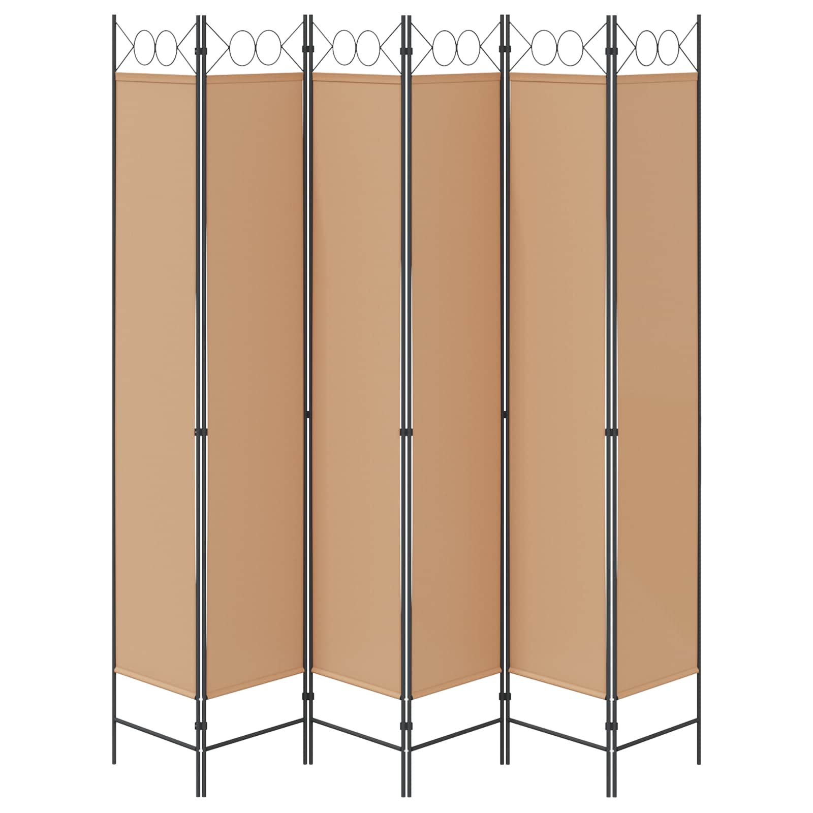 6-skydelio kambario pertvara Smėlio 240 x 220 cm Audinys