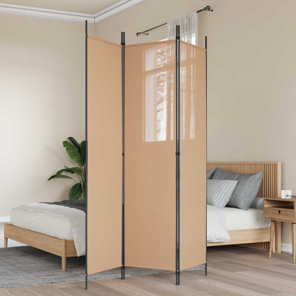 3-panelis kambario skirstytuvas Smėlio 150 x 200 cm Audinys
