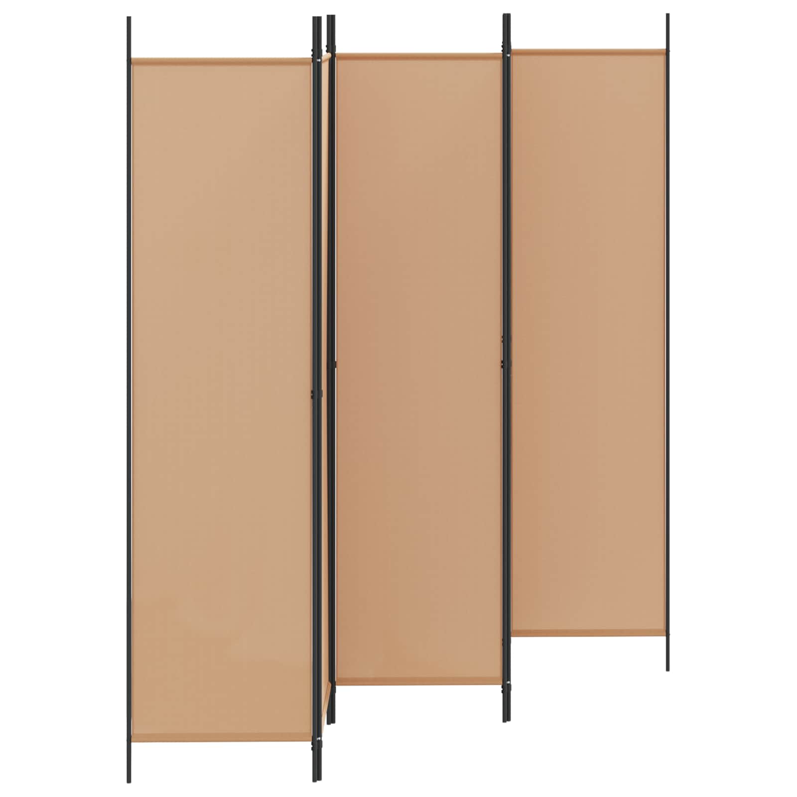 5 paneļu telpas sadalītājs bēšs 250 x 200 cm audums