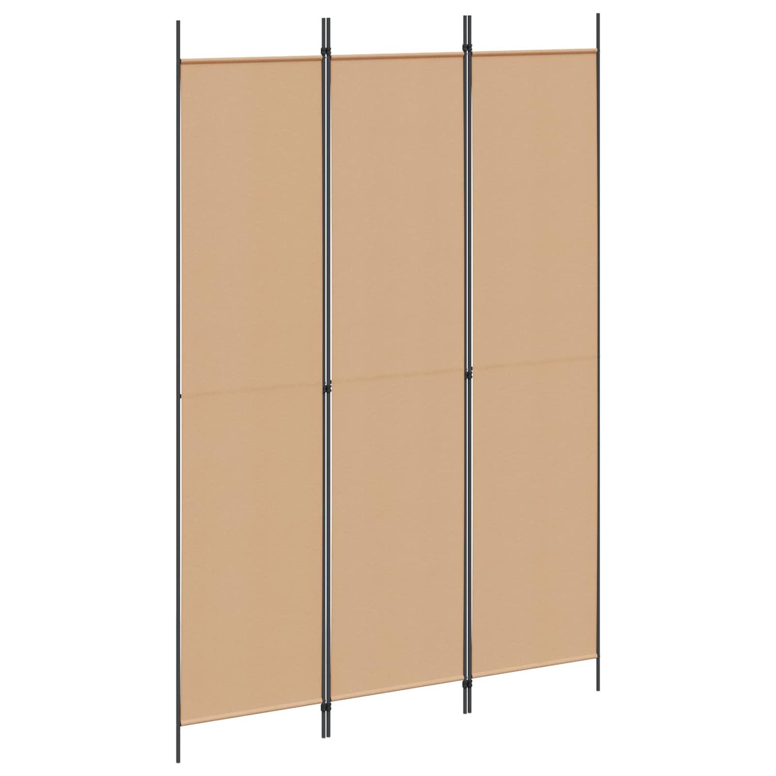 3 paneļu telpas sadalītājs bēšs 150 x 220 cm audums