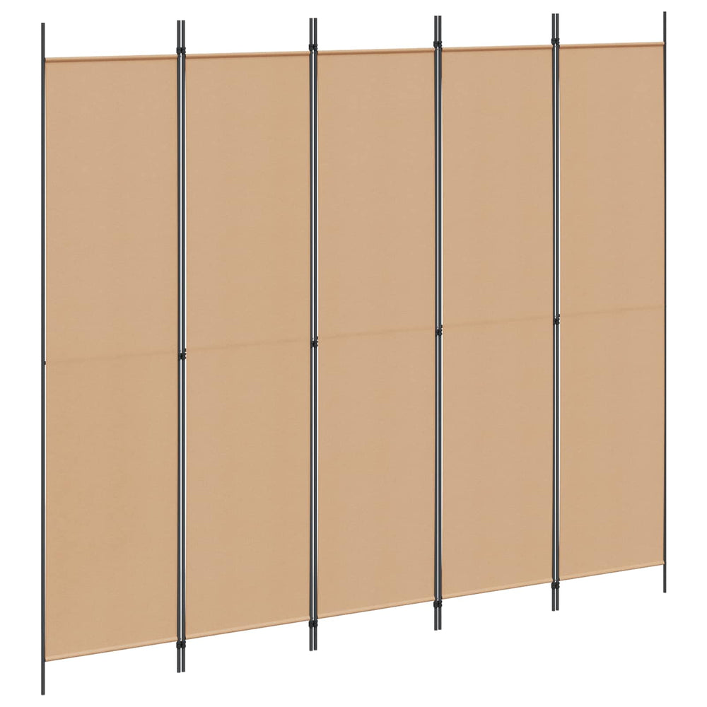 5-Panelis kambario skydas Smėlio 250 x 220 cm Audinys