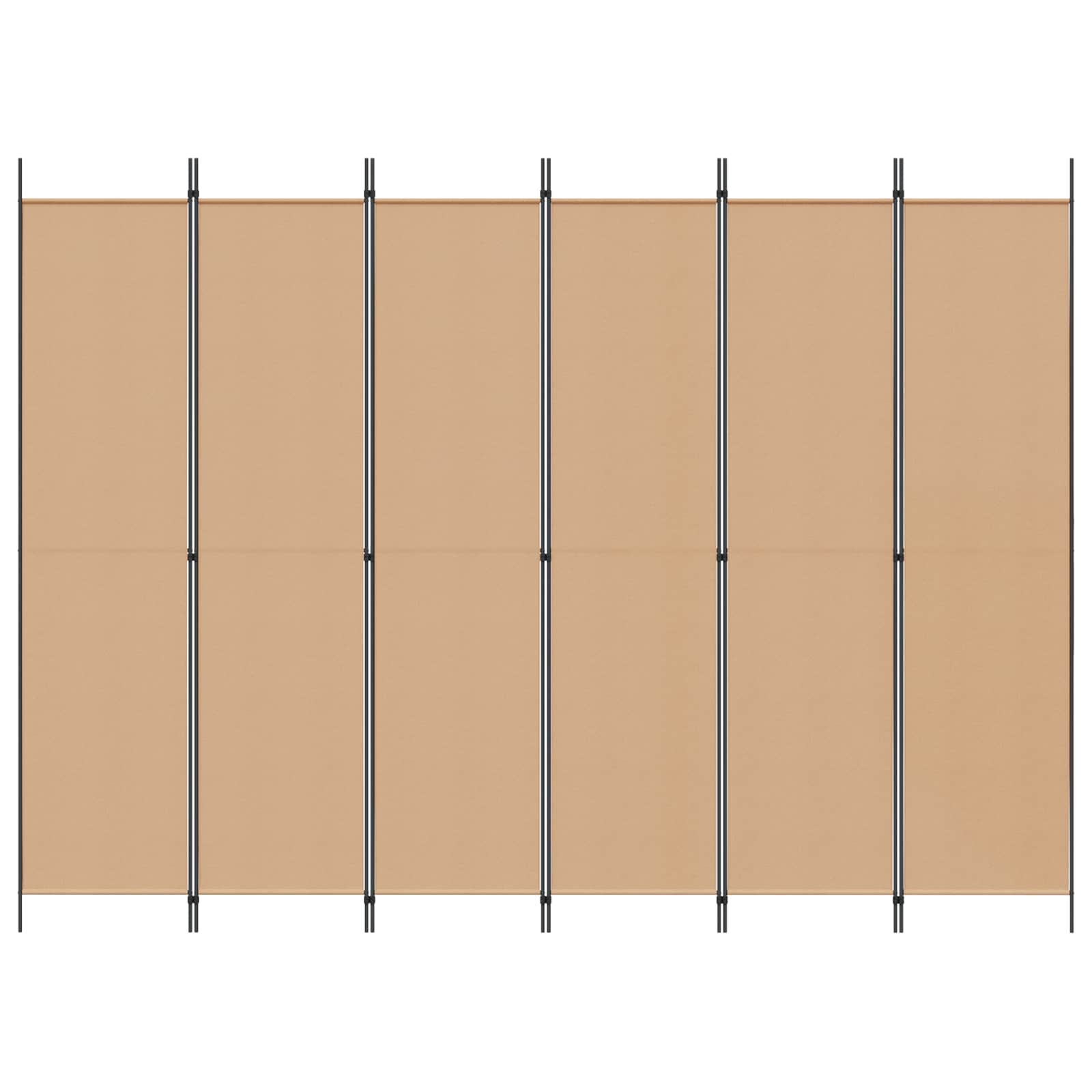 6-skydelio kambario pertvara Smėlio 300 x 220 cm Audinys