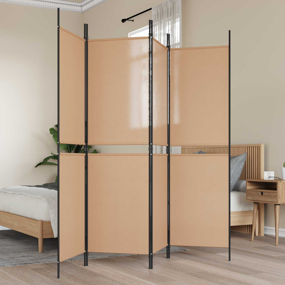 Četru paneļu telpas sadalītājs Smilšu 200 x 180 cm Audums