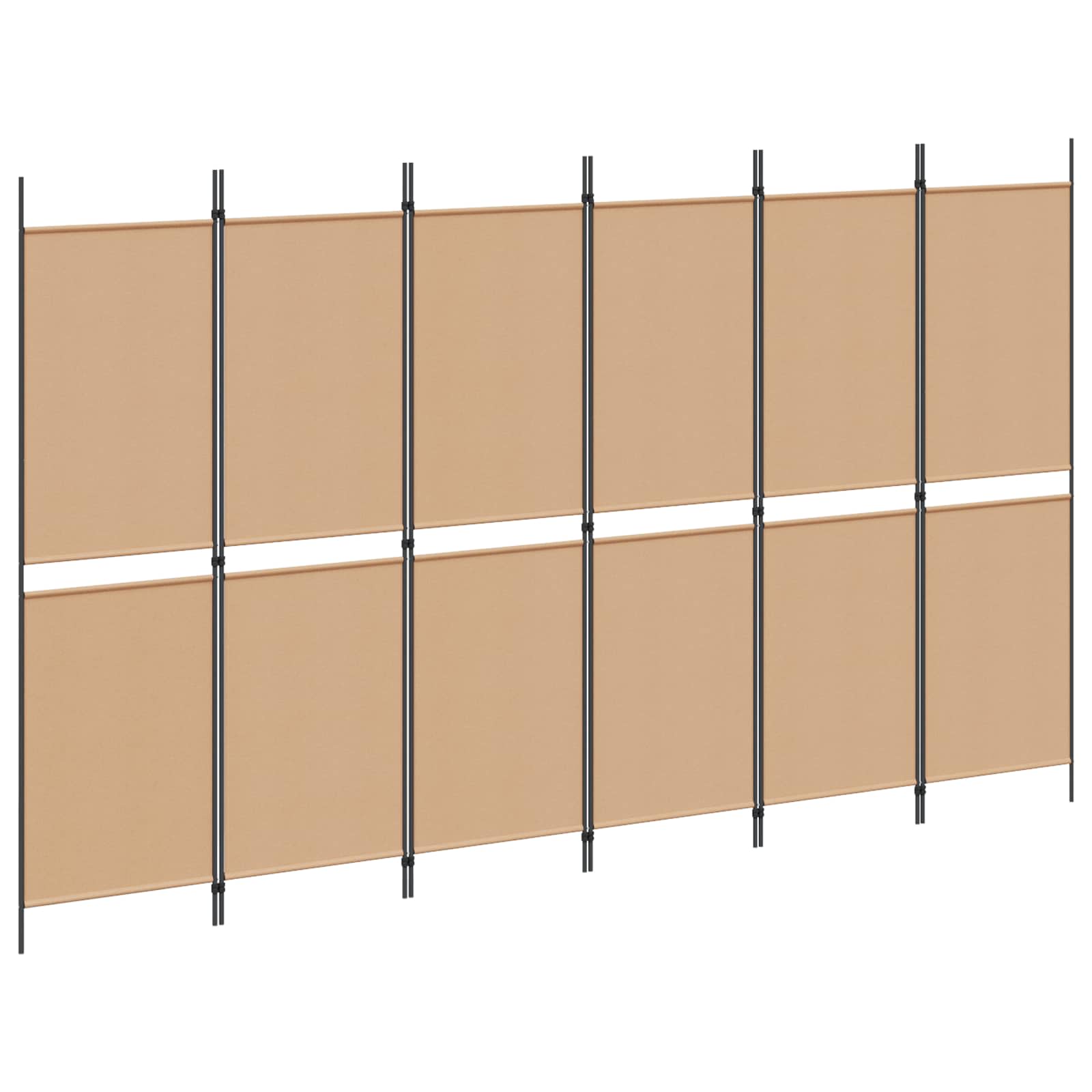 6 paneļu telpas sadalītājs Smilšu 300 x 180 cm Audums
