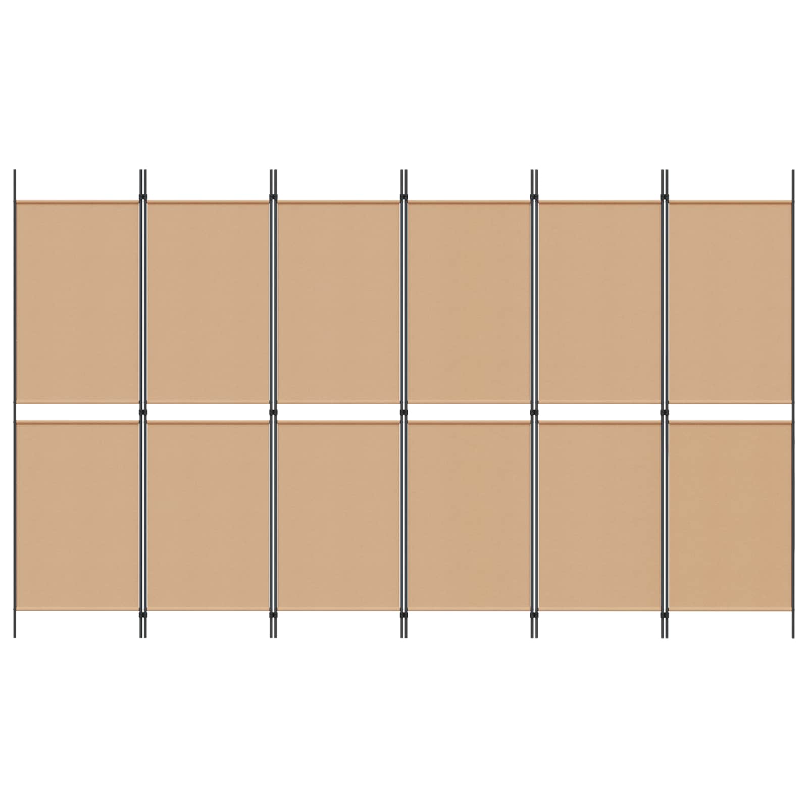 6 paneļu telpas sadalītājs Smilšu 300 x 180 cm Audums