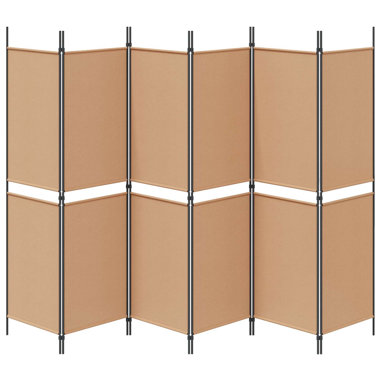 6 paneļu telpas sadalītājs Smilšu 300 x 180 cm Audums