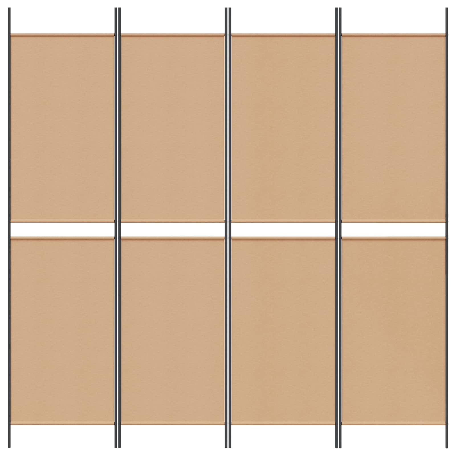 4-skydelis kambario skirstytuvas Smėlio 200 x 200 cm Audinys