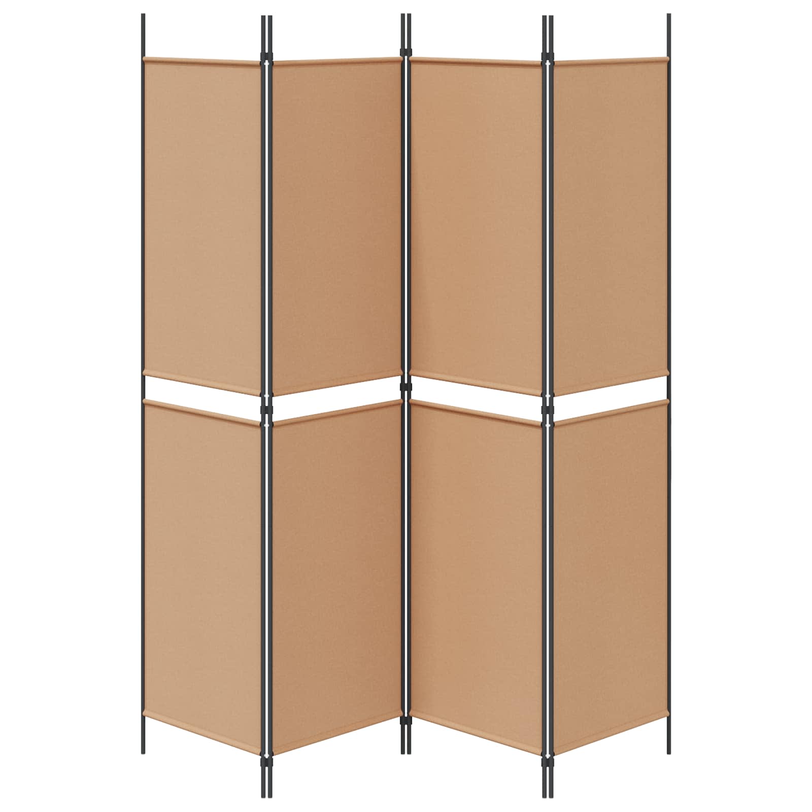 4-skydelis kambario skirstytuvas Smėlio 200 x 200 cm Audinys