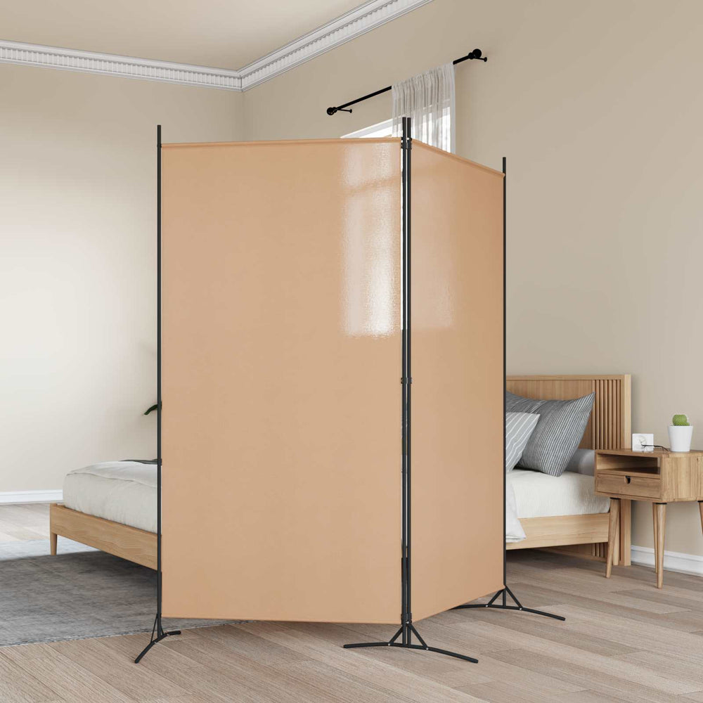 2 sekciju istabas sadalītājs bēšs 175 x 180 cm audums