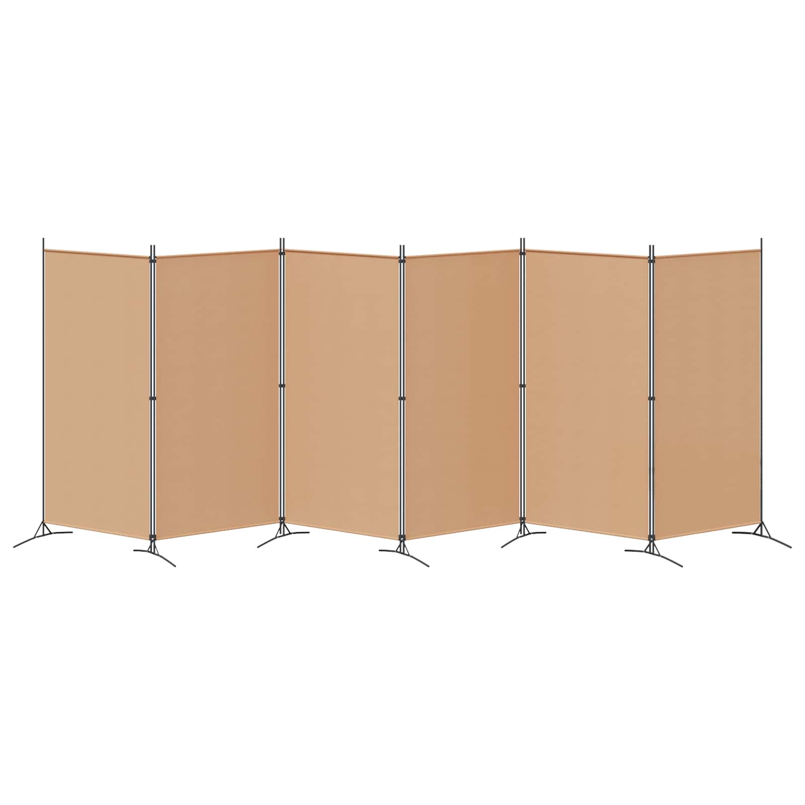 6 paneļu telpas sadalītājs bēšs 520 x 180 cm Audums