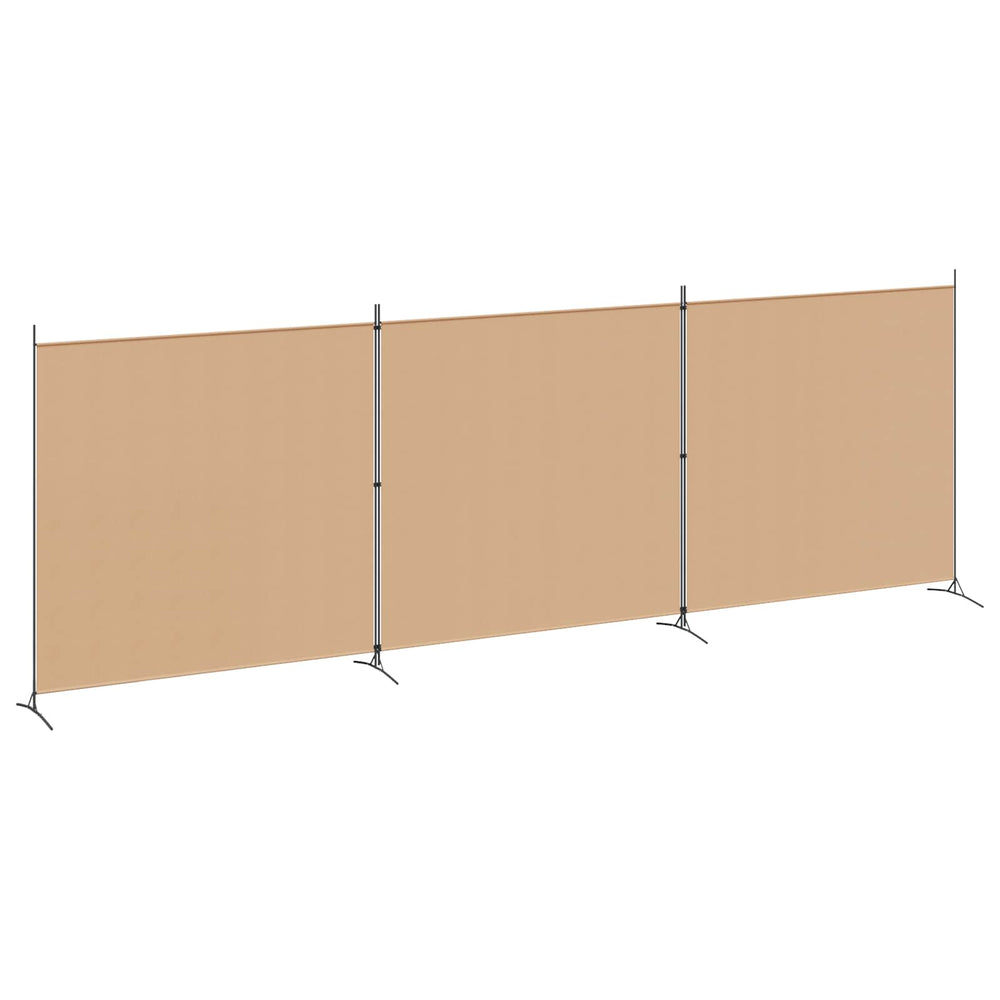 4-paneļu telpas sadalītājs bēšs 525 x 180 cm audums