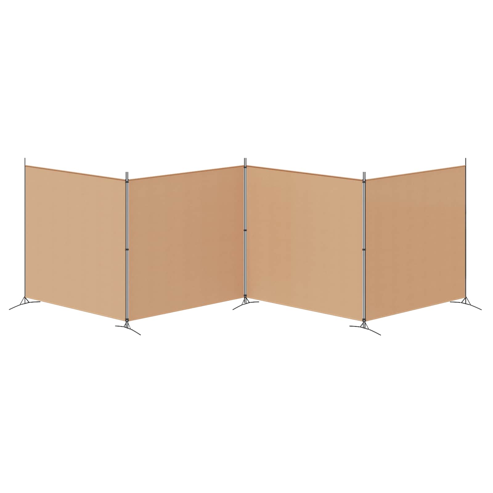 4-skydelis kambario skirstytuvas Smėlio 698 x 180 cm Audinys