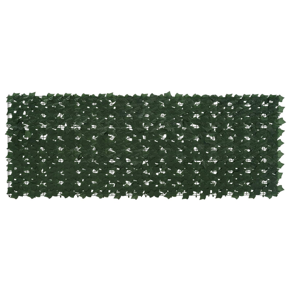 Balkono ekranas su lapais Tamsiai žalia 200 x 75 cm