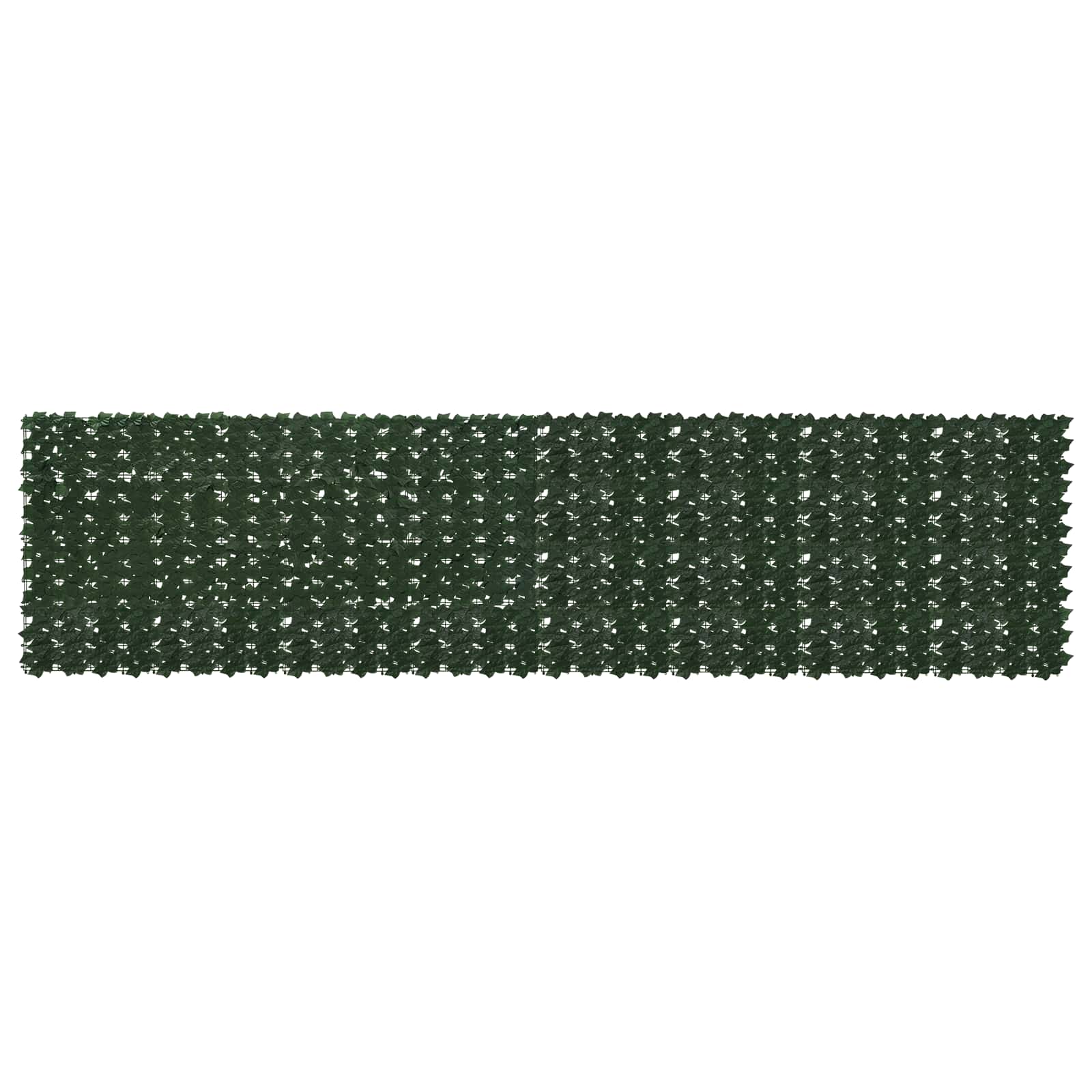 Balkona ekrāns ar lapām Tumši zaļš 400 x 100 cm