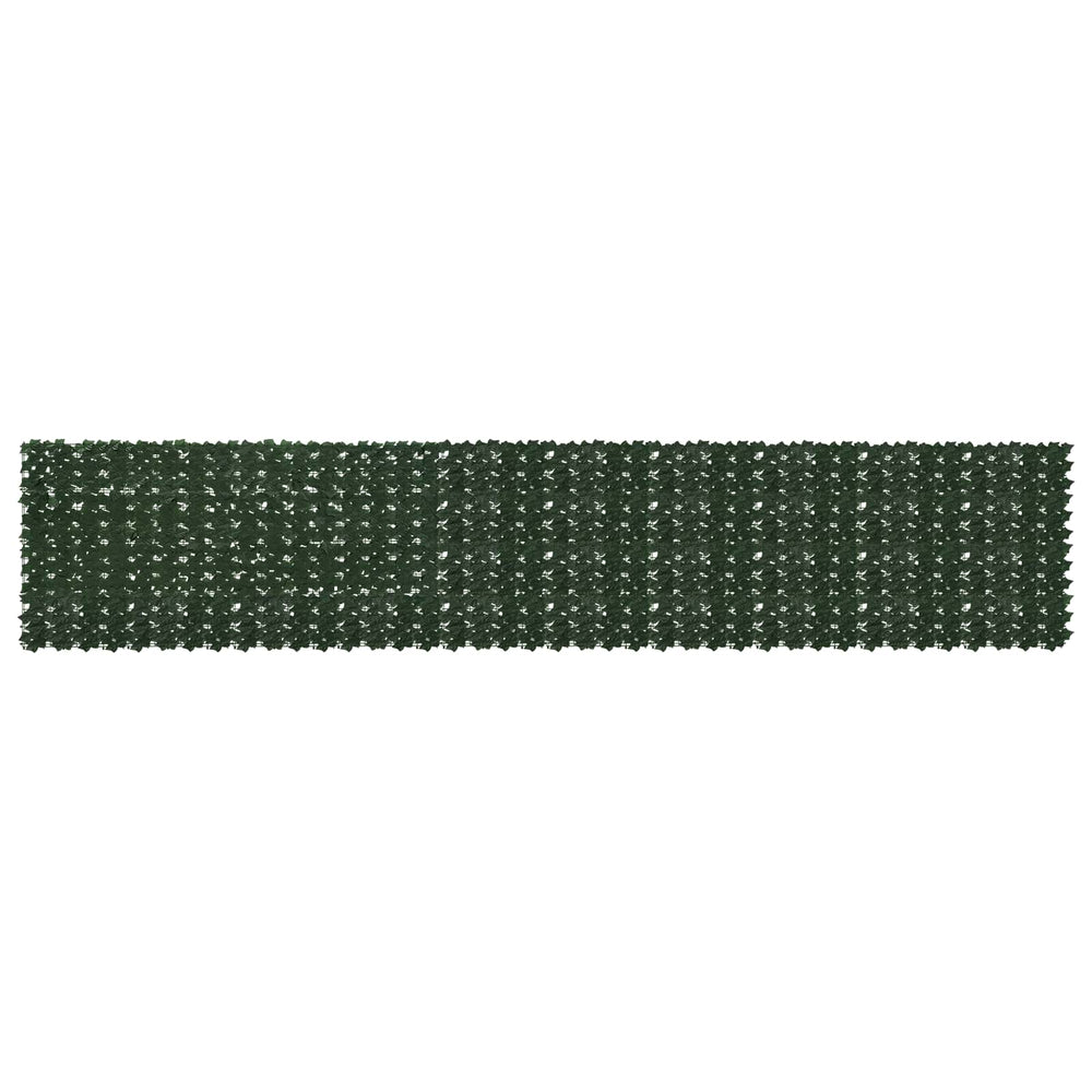 Balkono ekranas su lapais Tamsiai žalia 500 x 100 cm