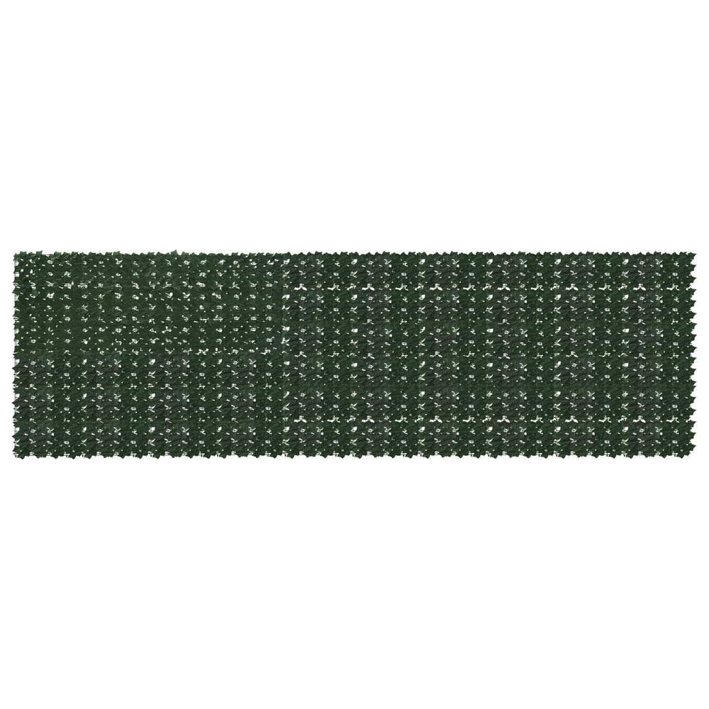 Balkono ekranas su lapais Tamsiai žalia 500 x 150 cm