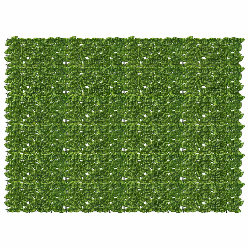 Balkono ekranas su lapais Žalia ir geltona 200 x 150 cm
