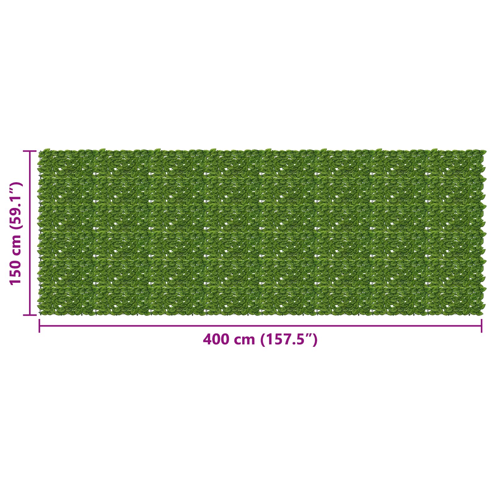 Balkono ekranas su lapais Žalia ir geltona 400 x 150 cm