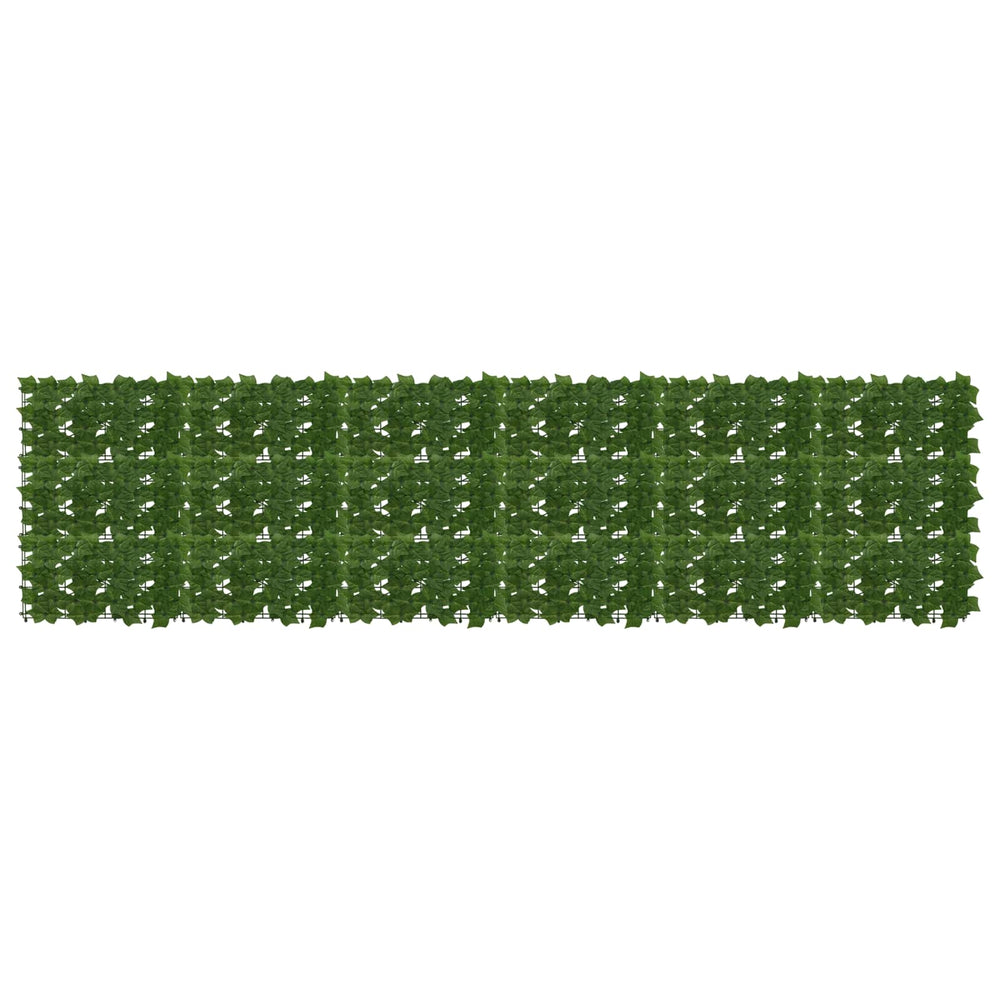Balkono ekranas su lapais Žalia 300 x 75 cm