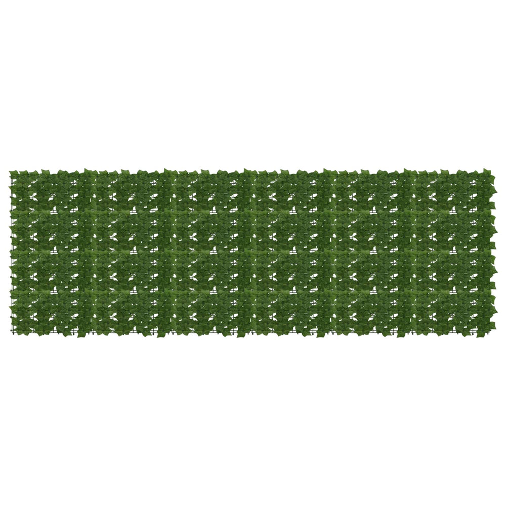 Balkono ekranas su lapais Žalia 300 x 100 cm