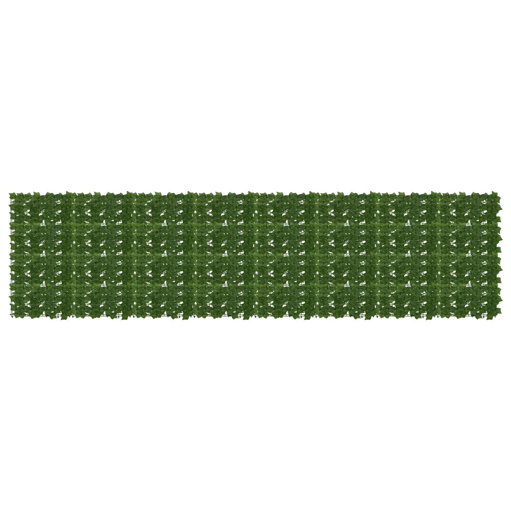 Balkono ekranas su lapais Žalia 400 x 100 cm