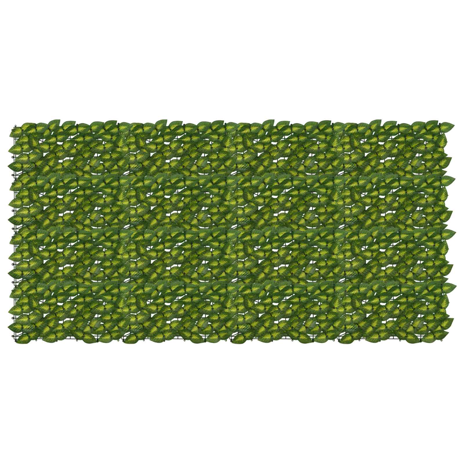 Balkono ekranas su lapais Žalia ir geltona 200 x 100 cm