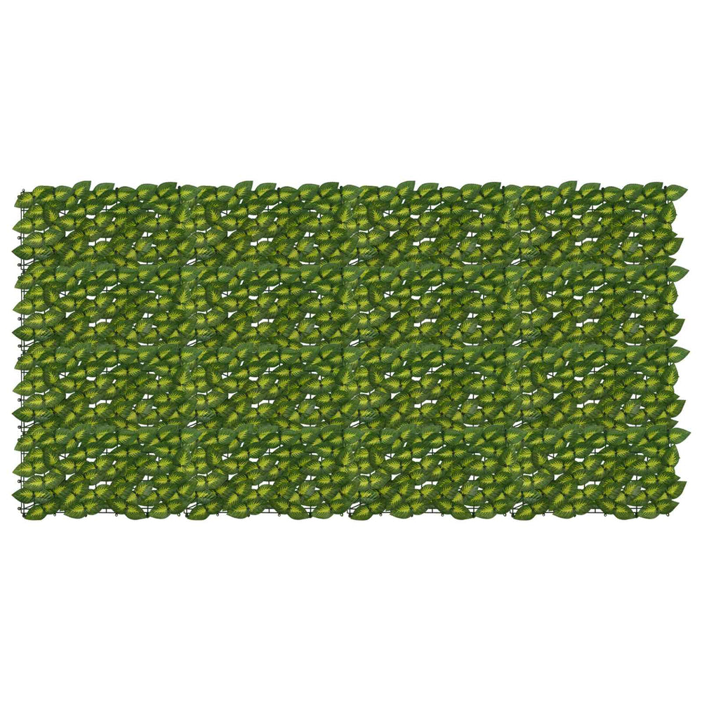 Balkono ekranas su lapais Žalia ir geltona 200 x 100 cm