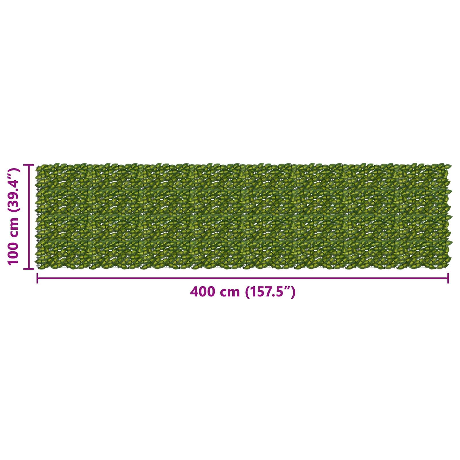 Balkono ekranas su lapais Žalia ir geltona 400 x 100 cm