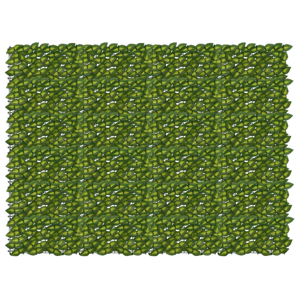 Balkono ekranas su lapais Žalia ir geltona 200 x 150 cm