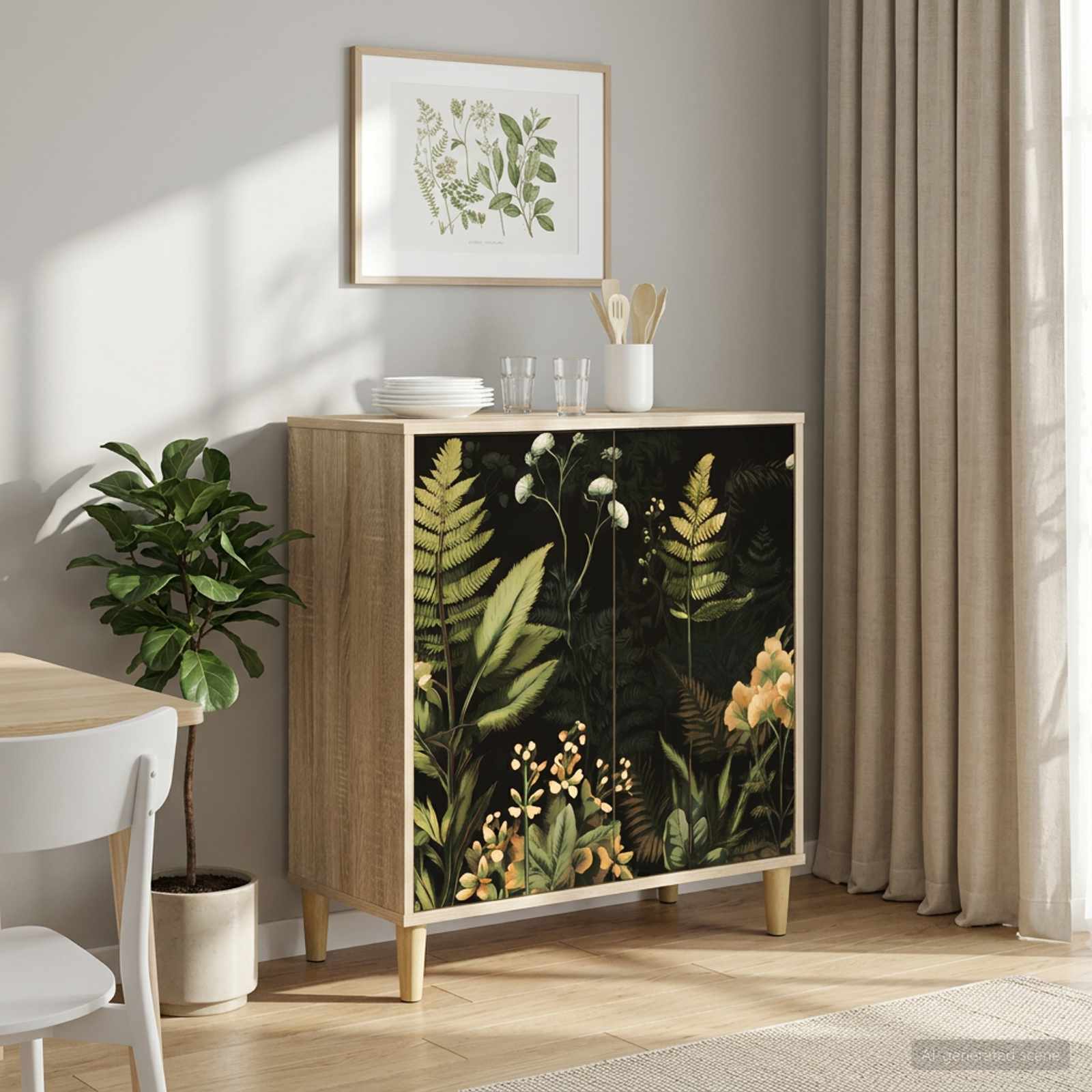Kabalas RHENEN Sonoma ąžuolo 69 x 33 x 75 cm Apdirbta mediena