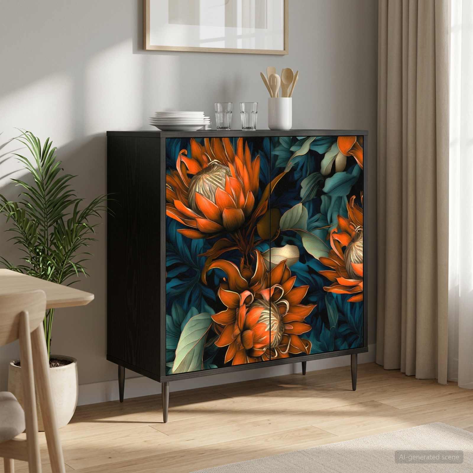 Kabalas LOCHEM Juodojo ąžuolo 69 x 33 x 76 cm Apdirbta mediena